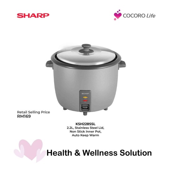 2.2L, Stainless Steel Lid, Non Stick Inner Pot, Auto Keep Warm