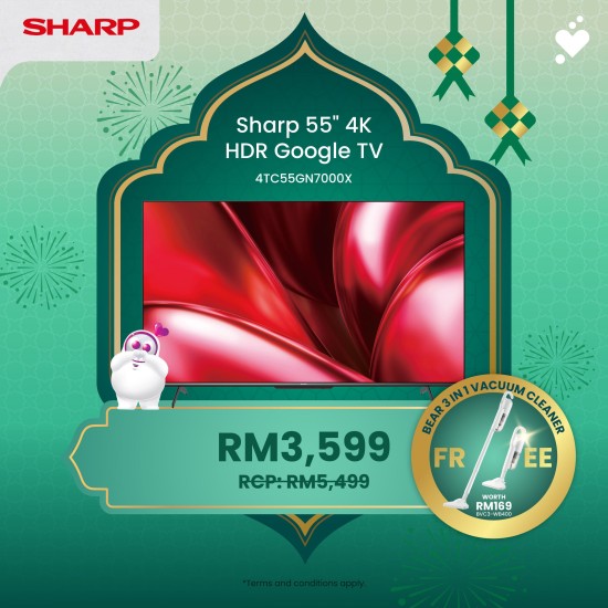 (PROMO) SHARP AQUOS TRU 55 Inch 4K UHD TV - 4TC55GN7000X