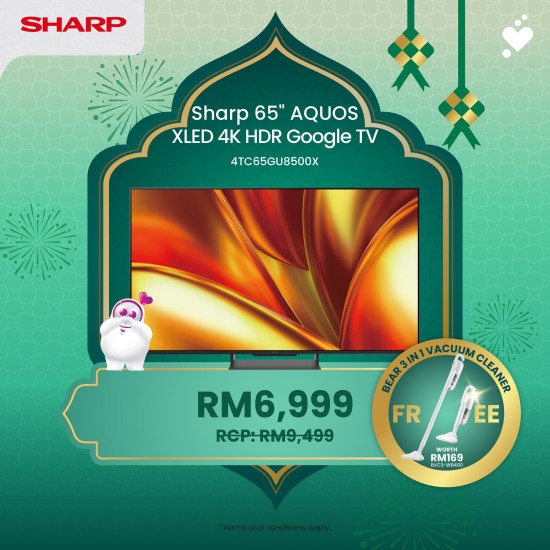 (PROMO) SHARP AQUOS XLED 65 Inch 4K UHD TV - 4TC65GU8500X