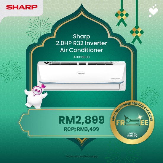 (PROMO) SHARP 2.0HP Inverter Air Conditioner - AHX18BED