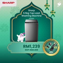 (PROMO) SHARP 9.5kg Full Auto Washing Machine - ESX9521