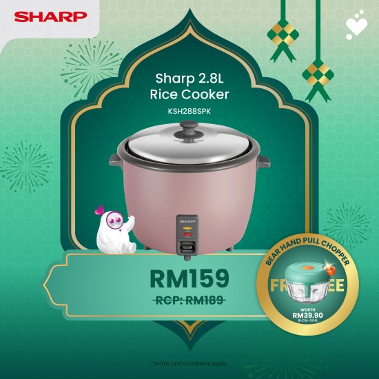(PROMO) SHARP 2.8L Rice Cooker - KSH288SPK