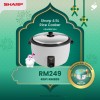(PROMO) SHARP 4.5L Rice Cooker - KSH458CWH