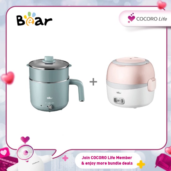  Bear- Multi Cooker Steamer BMC-G12L + 1.3L Lunch Box DFHB13E5