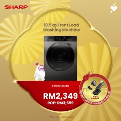 (PROMO) SHARP 10.5kg Front Load Washing Machine - ESFK1054SMG