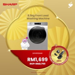 (PROMO) SHARP 8.5kg Front Load Washer - ESFK852EMW