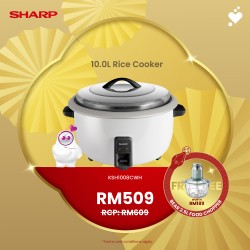 (PROMO) SHARP 10.0L Rice Cooker - KSH1008CWH