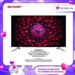 SHARP 60" 4K HDR Android TV, 4TC60DL1X