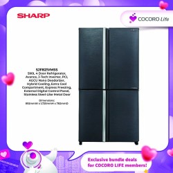 SHARP 700L 4 Door Refrigerator, SJF821VMSS