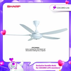 SHARP WaFu Ceiling Fan, PJC116WH