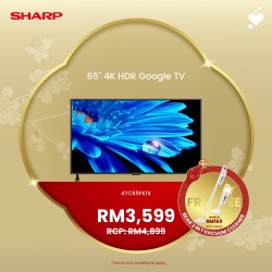 (CNY) SHARP AQUOS 65 inch 4K UHD Google TV - 4TC65FK1X