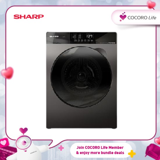 (PROMO) SHARP 10.5kg Front Load Washing Machine - ESFK1054SMG