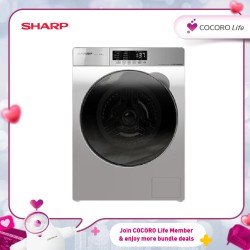 SHARP 8.5kg Front Load Washer - ESFK852EMW