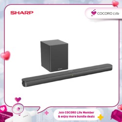 SHARP 2.1ch Sound Bar with Wireless Subwoofer - HTSBW192