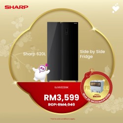 (CNY) SHARP 620L Side by Side Refrigerator - SJX6322GK