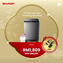 (CNY) SHARP 15.5kg Full Auto Washing Machine - ESX1521