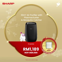 (CNY) SHARP 30m² Plasmacluster Technology Air Purifier with Mosquito Catcher - FPJM40LB