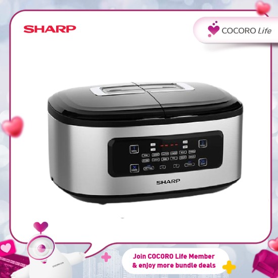 SHARP 1.8L (0.9L x 2) Twin Cooker - KNW509SL