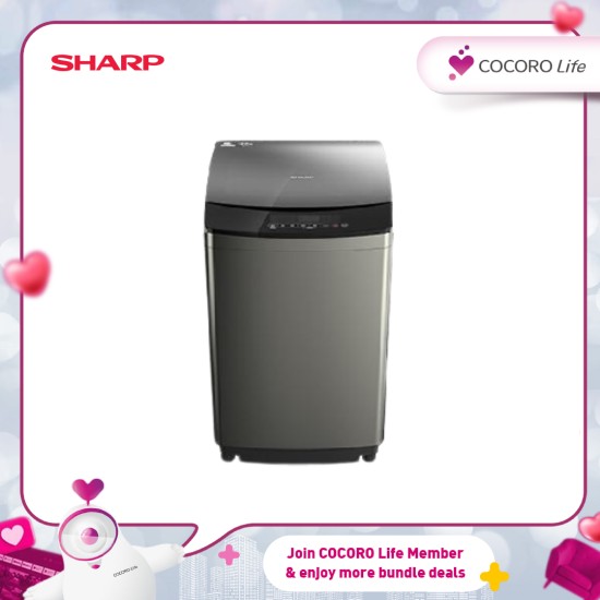 (PROMO) SHARP 12kg Full Auto Top Load Washer - ESY1219