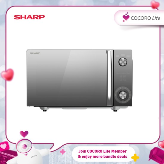 SHARP 20L Mechanical Dial Flatbed Microwave Oven - R2121FGK