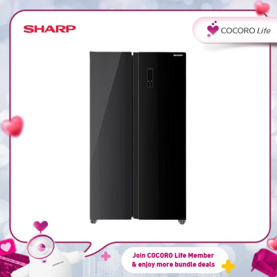 SHARP 620L Side by Side Refrigerator - SJX6322GK