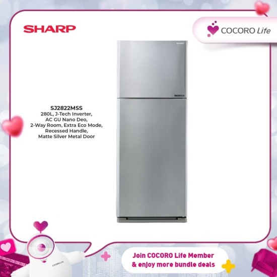 SHARP 280L Folio Refrigerator, SJ2822MSS