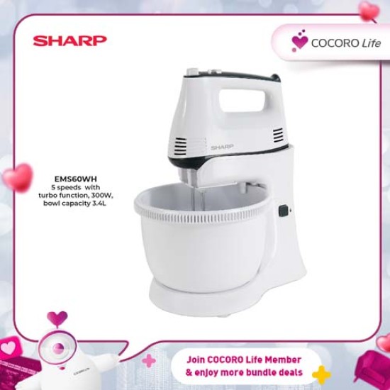 5 speeds  with turbo function , 300W, bowl capacity 3.4L 