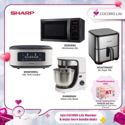1.8L TWIN COOKER + MICROWAVE 23L + MIXER 4.0L BOWL + AIR FRYER 70L