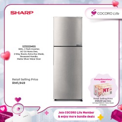 SHARP 320L Folio Refrigerator, SJ3222MSS