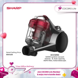 SHARP 1200W Bagless Vacuum Cleaner, ECC1219S
