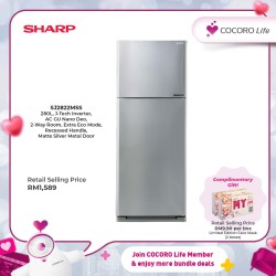SHARP 280L Folio Refrigerator, SJ2822MSS