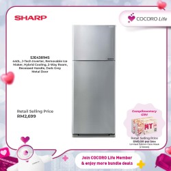 SHARP 440L Pelican Refrigerator, SJE4381MK