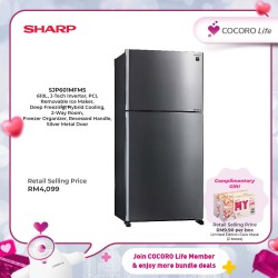 SHARP 610L Pelican Refrigerator, SJP601MFMS