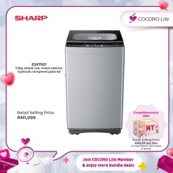 SHARP 7.5kg Full Auto Washing Machine, ESX7021