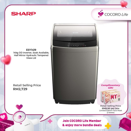 SHARP 14kg Full Auto Washing Machine, ESY1419