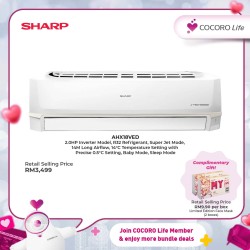 SHARP 2.0HP J- Tech Inverter Air Conditioner, AHX18VED