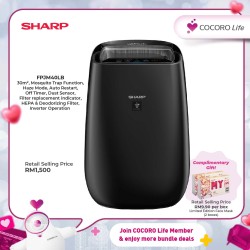 SHARP 30m² Plasmacluster Technology Air Purifier with Mosquito Catcher, FPJM40LB