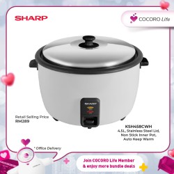 SHARP 4.5L Rice Cooker, KSH458CWH
