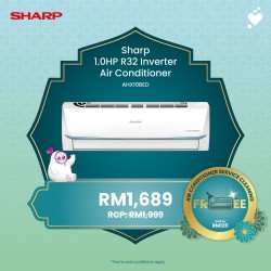 (PROMO) SHARP 1.0HP Inverter Air Conditioner - AHX10BED