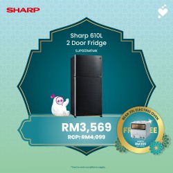 (PROMO) SHARP 610L Pelican Refrigerator - SJP601MFMK