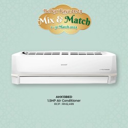 SHARP 1.5HP J- Tech Inverter Air Conditioner, AHX13BED