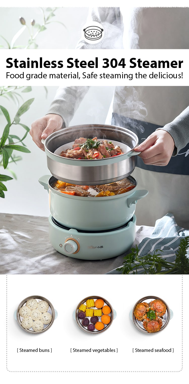 Bear- Electric Hot Pot Electric Boiling Pot Dormitory Electric Hot ...